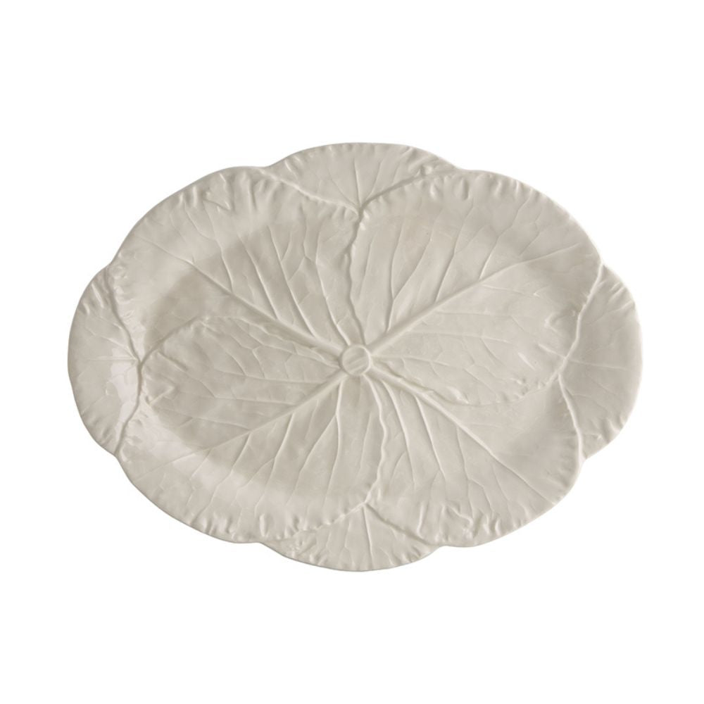 CABBAGE LARGE OVAL PLATTER WHITE