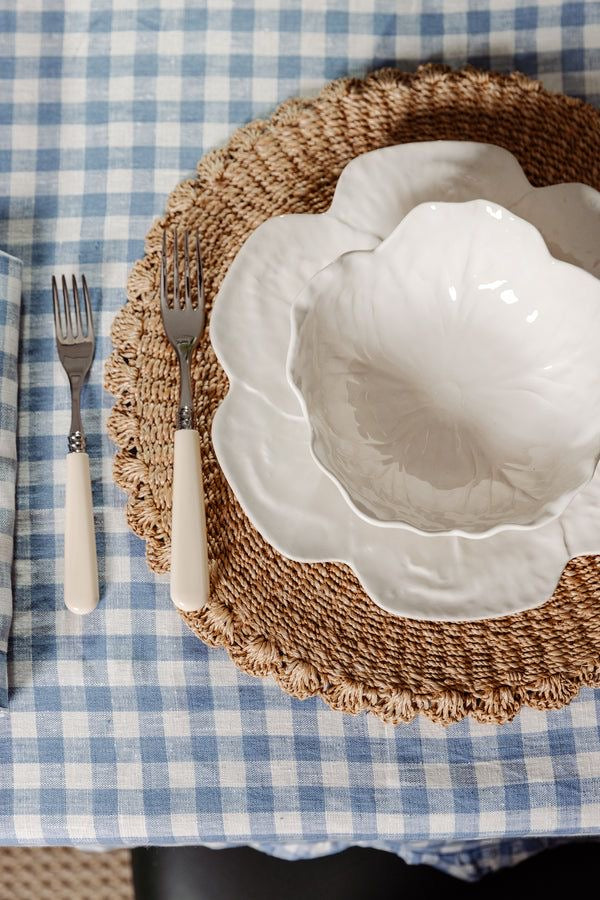 CABBAGE DINNER PLATE WHITE