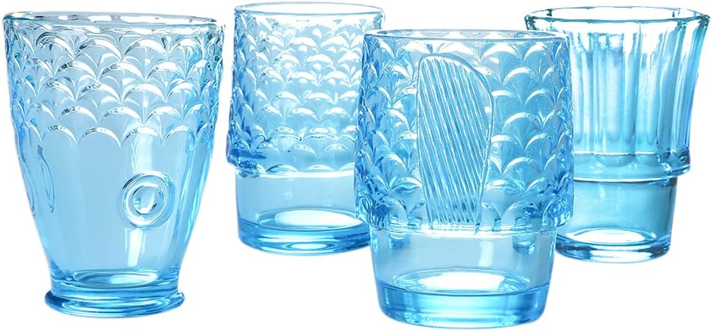VASOS PESCADO AZUL