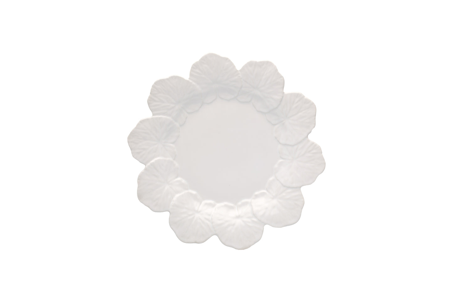 GERANIUM DINNER PLATE WHITE