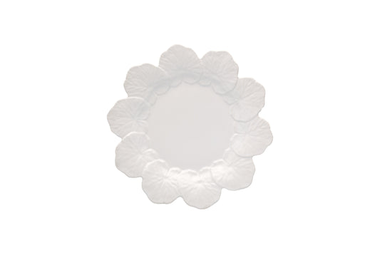 GERANIUM DINNER PLATE WHITE