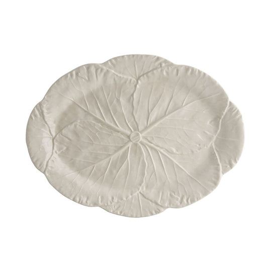 CABBAGE LARGE OVAL PLATTER WHITE