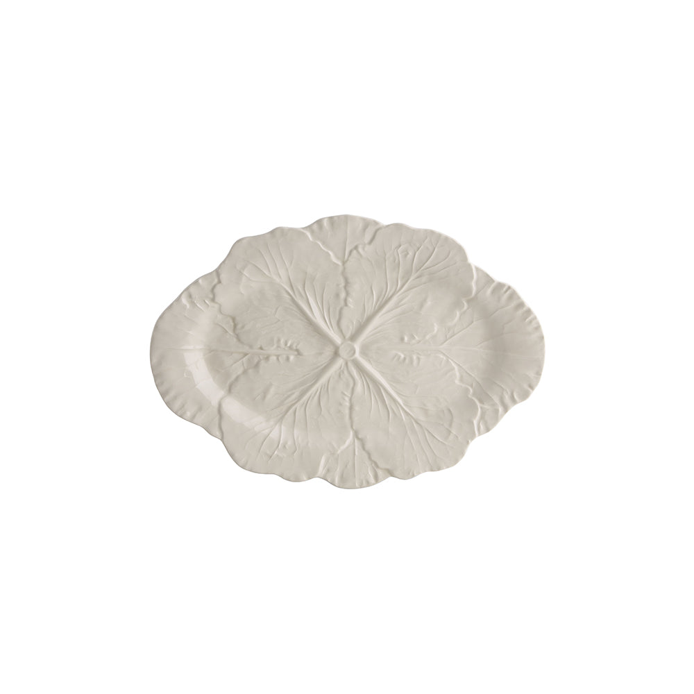 CABBAGE SMALL OVAL PLATTER WHITE