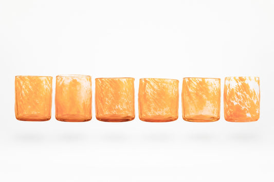 SET DE 6 VASOS CHICOS NARANJA