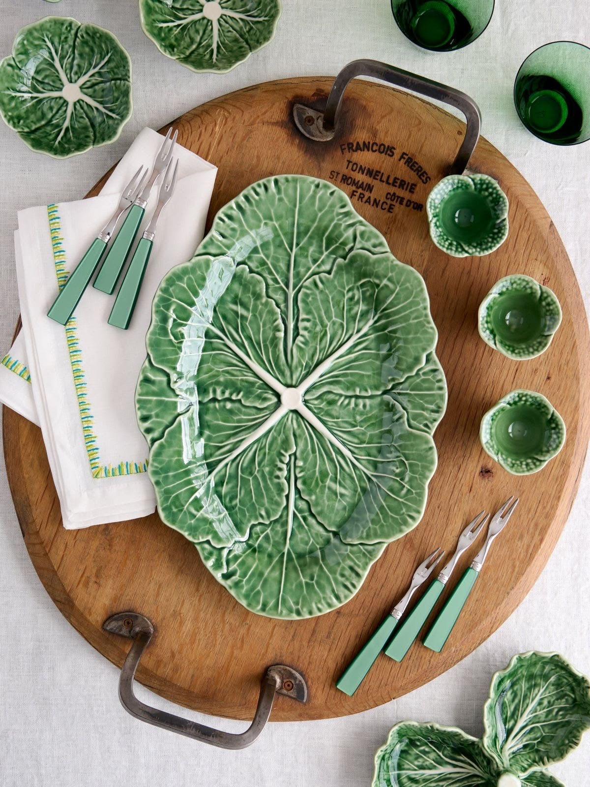 CABBAGE SMALL OVAL PLATTER