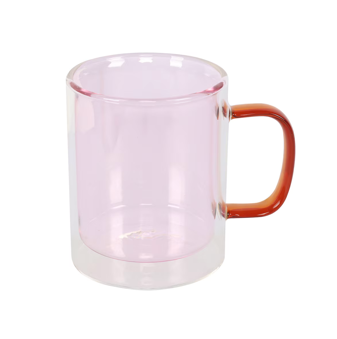 TAZA ROSA ASA NARANJA VIDRIO